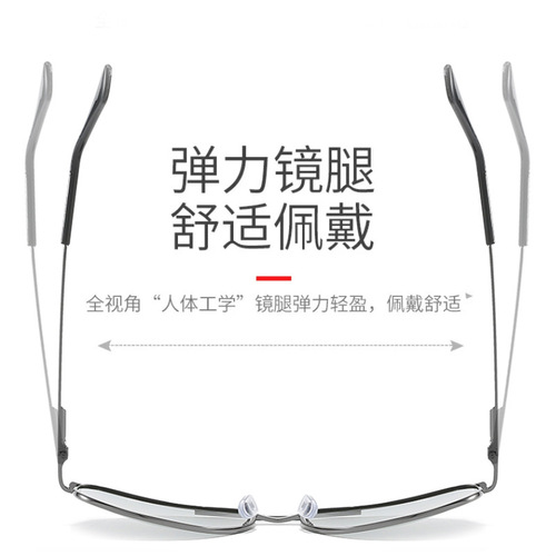 New polarized sunglasses for men, metal sunglasses, toad mirror, driving mirror, 901 retro large frame glasses