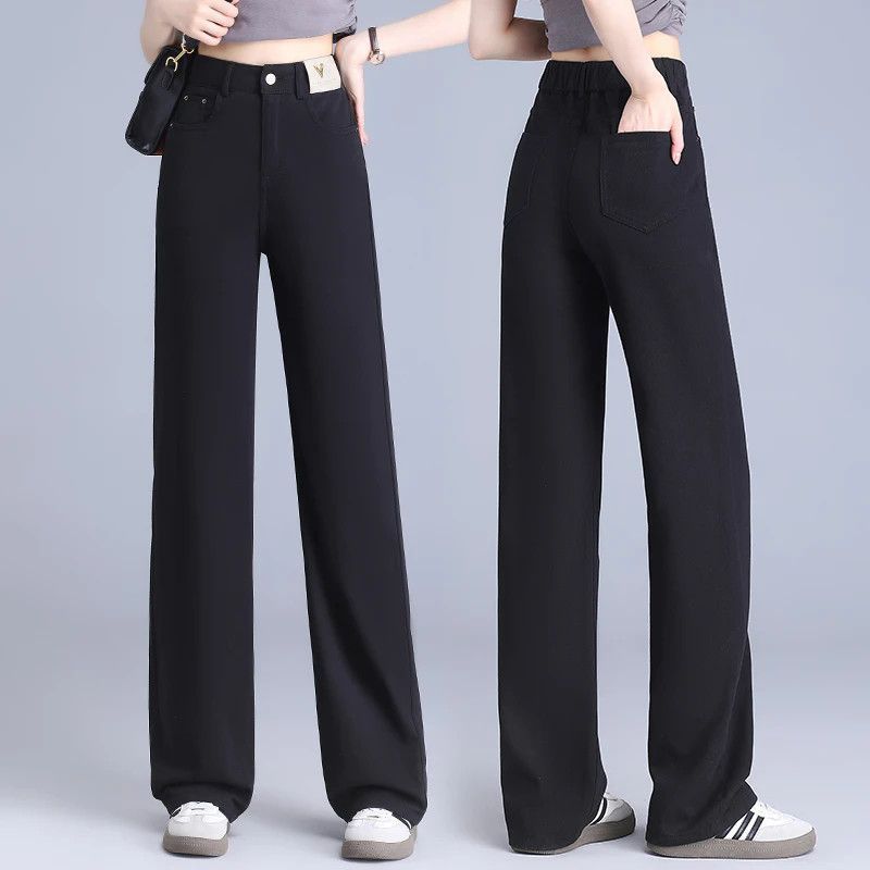 Spring and Autumn New Style 2025 Women's Fashionable Middle-Aged and Elderly Mom's Fashion Casual Versatile Slimming Loose Straight Pants