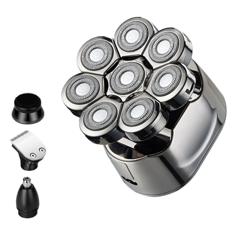 Cabeza calva transfronteriza artefacto afeitado cabeza auto-raspado máquina especial cabeza de ocho cuchillos cuerpo completo lavado máquina de afeitar eléctrica Fabricante Mayorista