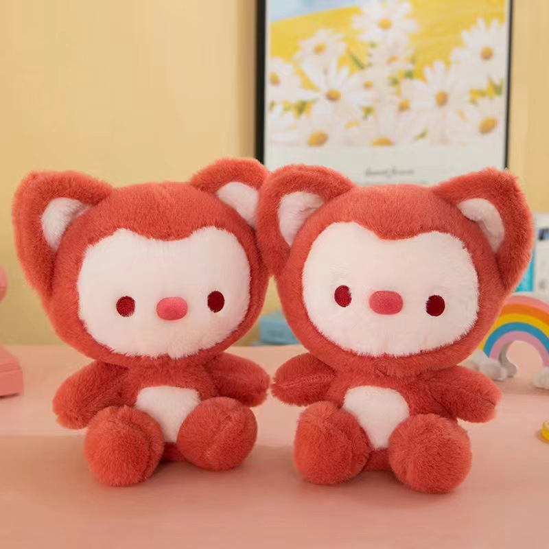 Venta al por mayor 8 pulgadas muñeca captura máquina fábrica felpa juguete muñeca boda actividad lanzando regalo decoración empuje