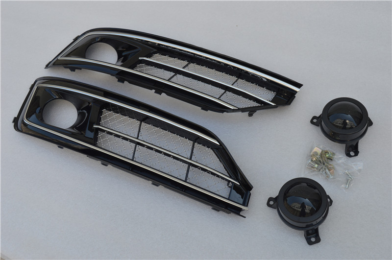 Suitable for Audi A8 W12 fog lamp frame 2014-2017A8 modified high-end front bar air intake grille fog lamp cover