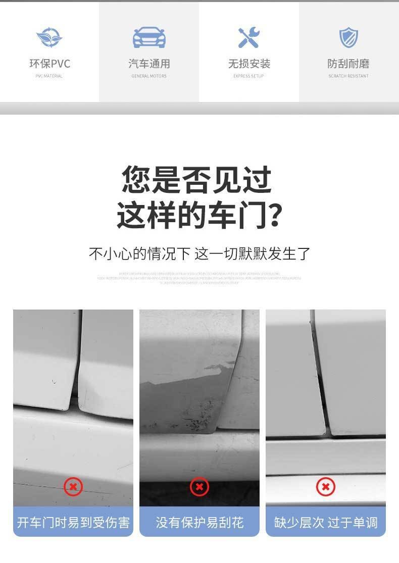Audi A4L/A4 Car Door Corner Anti-collision Sticker Door Edge Protector