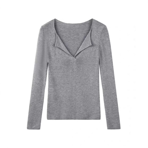 Red Knit Top for Women - Autumn/Winter High-End Slim Fit Bodycon Long Sleeve Turtleneck Blouse