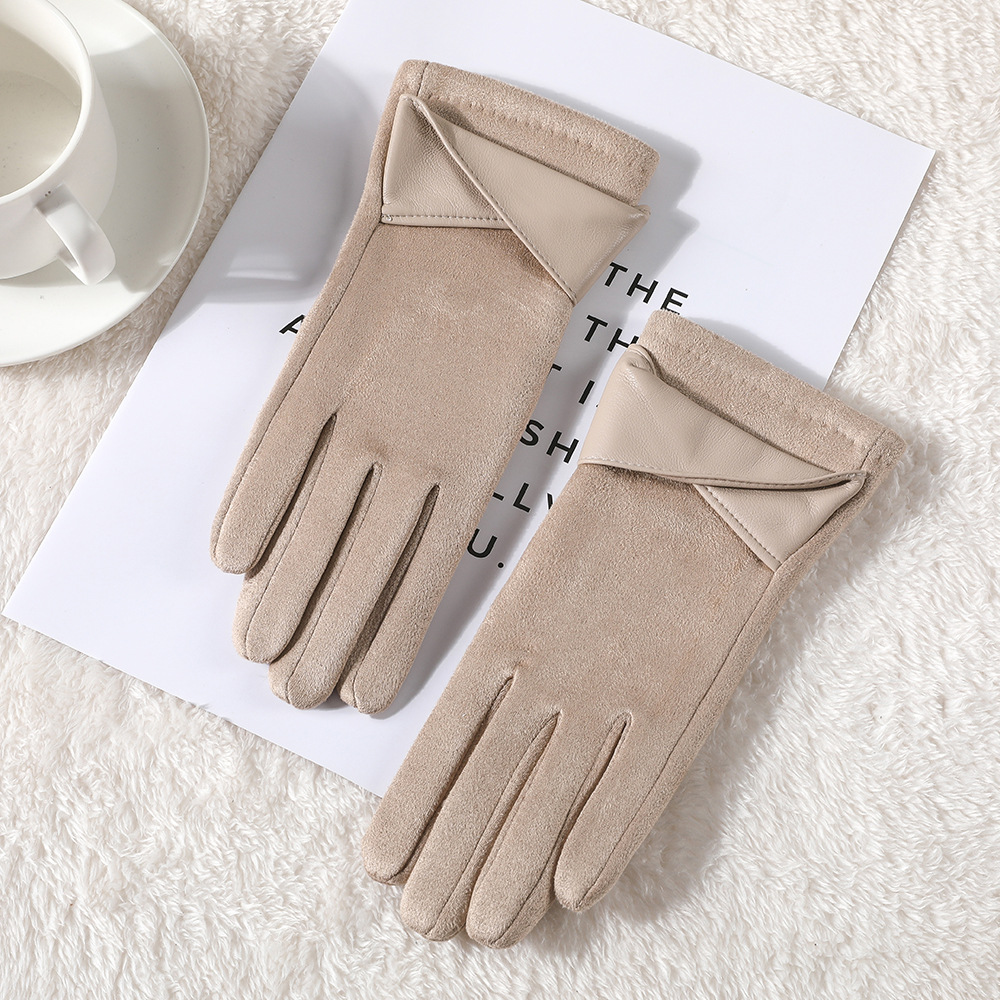 Guantes Térmicos Táctiles para Mujer de Poliéster, A prueba de Viento para Exteriores en Invierno