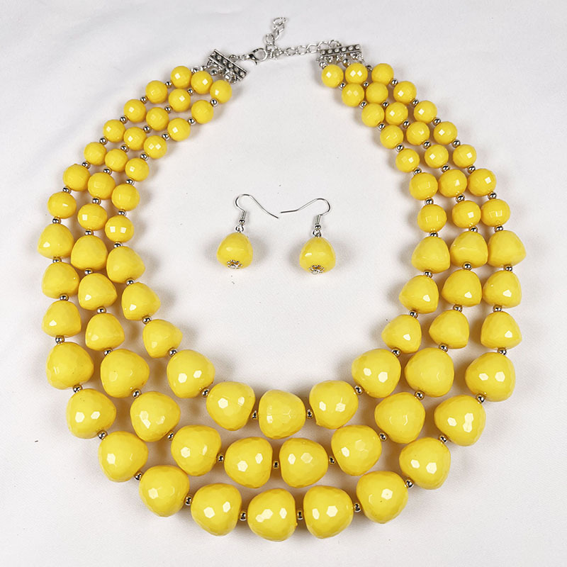 170g Weight Earrings, Necklace Classification 1 Set Quantity Holiday Occasion Acrylic Material Solid Color Pattern Unisex Gender Irregular Design Exaggerated Style Exaggerated Solid Color Arylic Irregular Unisex Earrings Necklace 12