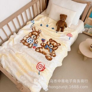 Cloud blanket children's blanket Raschel blanket double-layer thickened blanket newborn baby blanket one-piece delivery