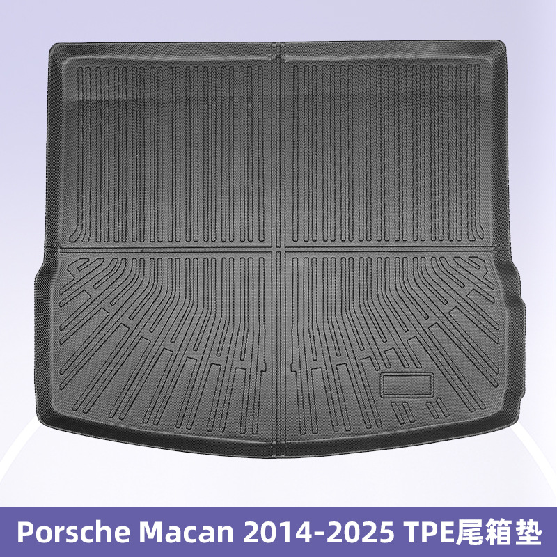 Para el Porsche Macan 2014 - 2025 TPE 3D para todo el tiempo Cojín de pie Cojín del maletero