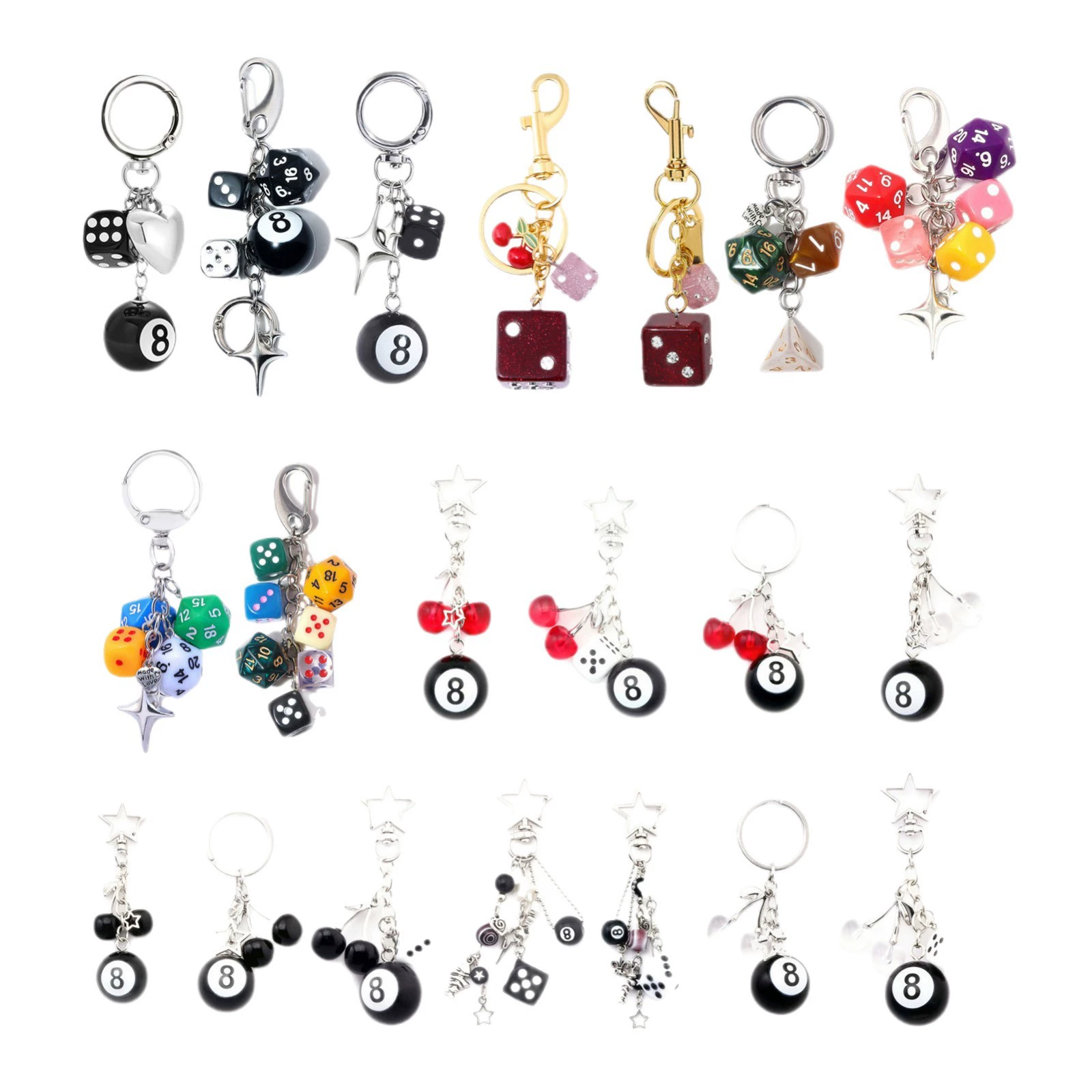 Classic table dice, keychain, mobile phone, pendant