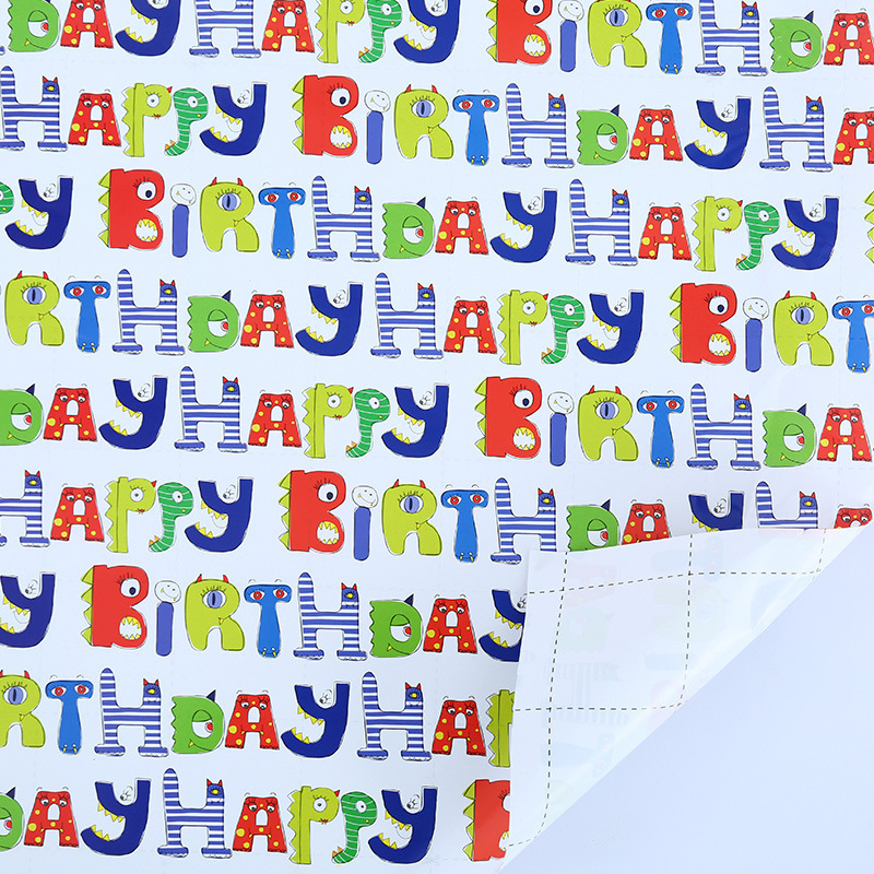 Papel de Regalo Infantil con Dibujos Animados Originales, Caja de Regalo, Papel para Manualidades, Cumpleaños, Niños, Jardín de Infancia, Centro Comercial, Papel Decorativo