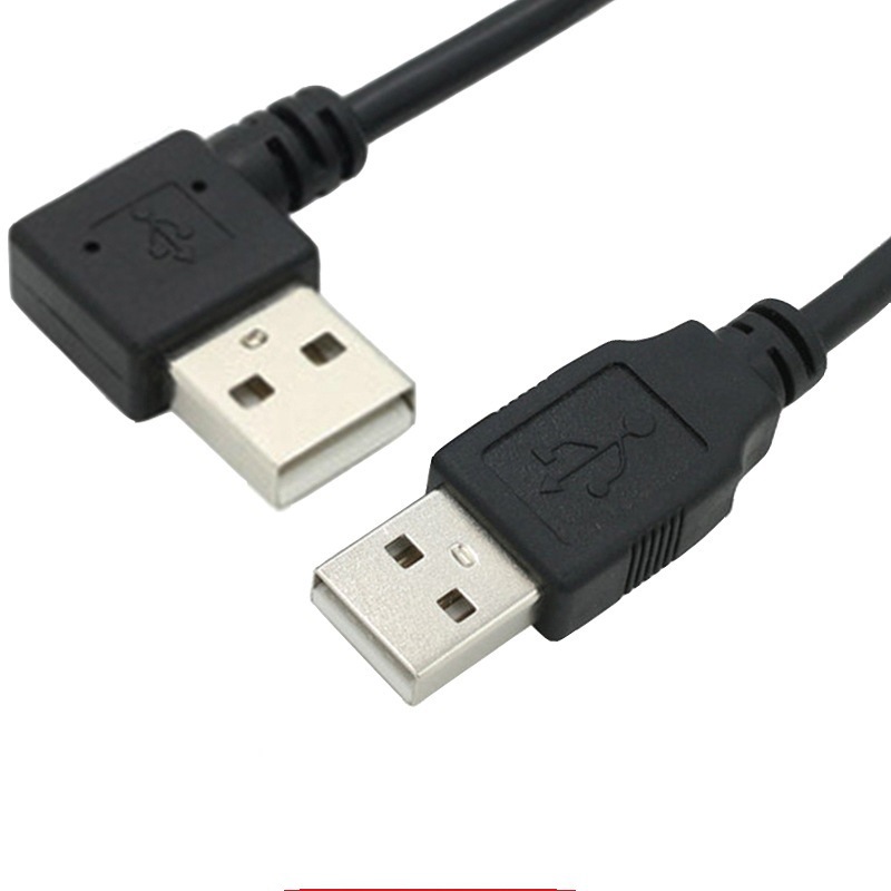 双公连接线USB公对公数据线双弯头上下左右弯头USB对拷线双头USB