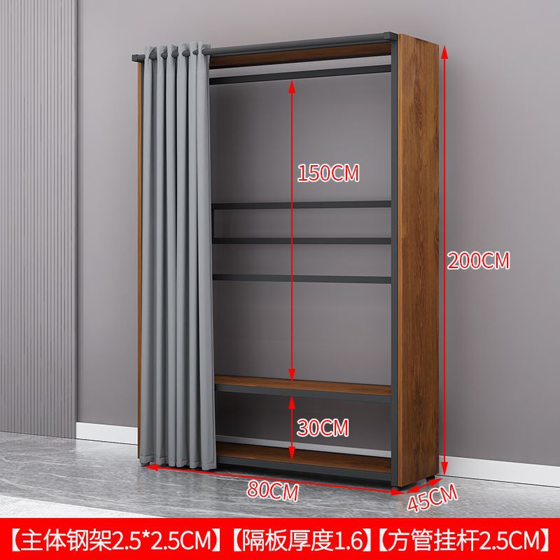 Colgar percha de ropa percha de gorra dormitorio combinación de armario de esquina engrosado engrosado simple ensamblaje armario de metal percha de piso