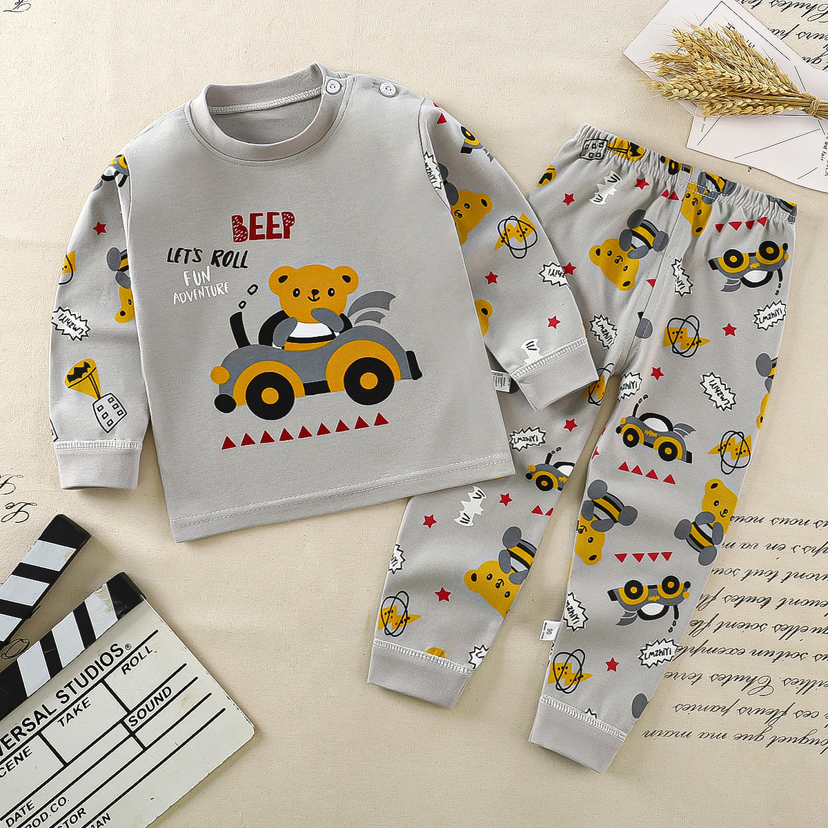 Children&#39;s Underwear Set 2022 Autumn and winter new pattern pure cotton men and women Autumn coat Long johns baby baby Home Furnishings On behalf of