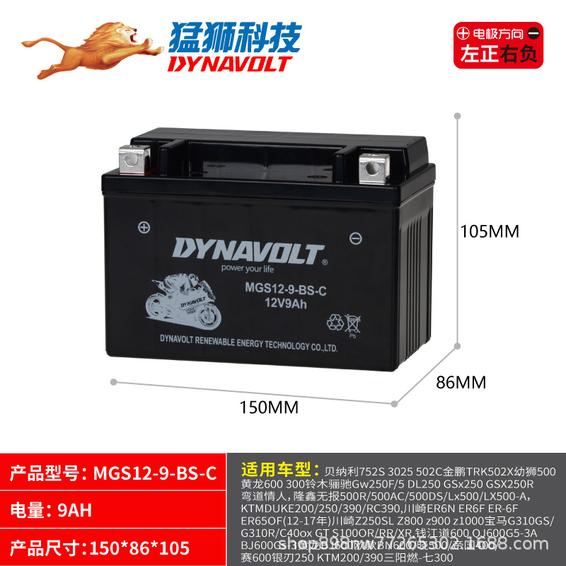 Motosiklet ləvazimatları və aksesuarları – BMW Motorcycle Battery 12V - mgs12-9-bs-c-size-15085105-colloid-capacity-9a