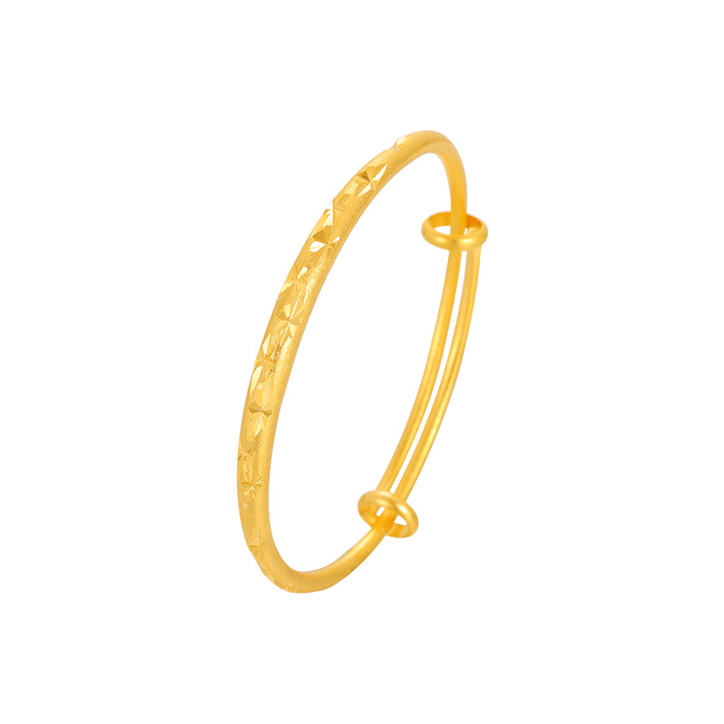 Pulsera de oro de arena estrellado Push-Pull pulsera antigua aleación de cobre joyería imitación pulsera de oro accesorios de la venta caliente Nuevo