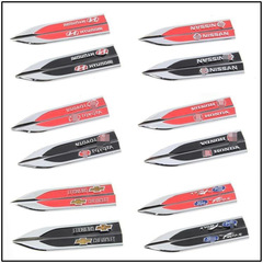 葉子板貼 刀鋒金屬翼子板側標 汽車裝飾條 運動sports改裝車身貼