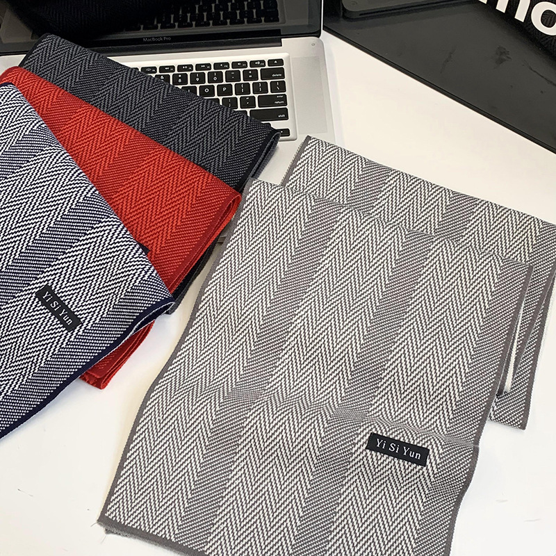 Bufandas para mujeres de alta calidad otoño y invierno nueva moda universal estilo británico europeo y americano ligero de negocios buñuelo de punto calentamiento chal