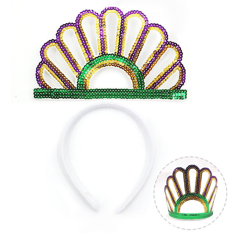 Amazon máscaras de baile de espectáculo carnaval temático bandas de cabello oro púrpura verde sequillas máscaras de mitad de cara accesorios