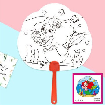 Abanico de Pintura Creativa DIY, Regalos para el Día del Niño, Actividades Escolares, Recompensas para Estudiantes, Premios, Regalos de Cumpleaños