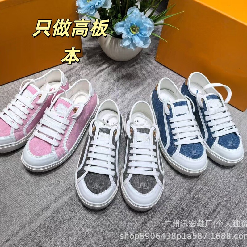 European In-Stock Women's Shoes, Internet Celebrity Hot-Selling Items, Super Popular Lv-Style Canvas Shoes, Casual and Comfortable, Height-Increasing, Thick-Soled, Wear-Resistant Sneakers European In-Stock Women's Shoes, Internet Celebrity Hot-Selling Items, Super Popular Lv-Style Canvas Shoes, Casual and Comfortable, Height-Increasing, Thick-Soled, Wear-Resistant Sneakers