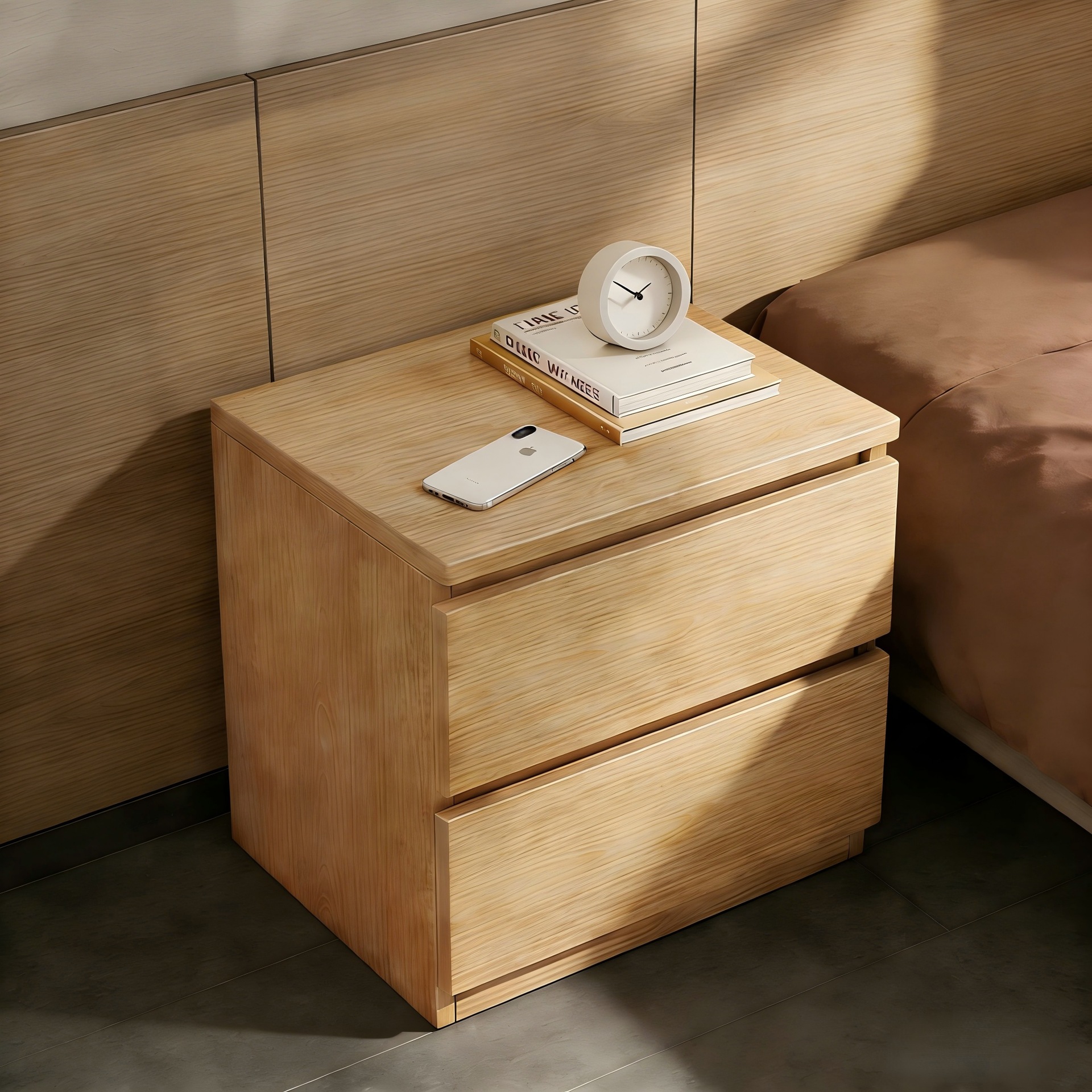 Mesita de noche simple moderno pequeño almacenamiento simple ins estilo dormitorio almacenamiento Rack para sala de alquiler image 3