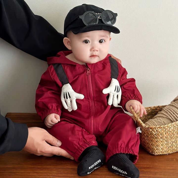 Baby Fleece Jumpsuit, Spring, Autumn and Winter Baby Jacket, Newborn Clothes, New Autumn Clothes, Outing Clothes