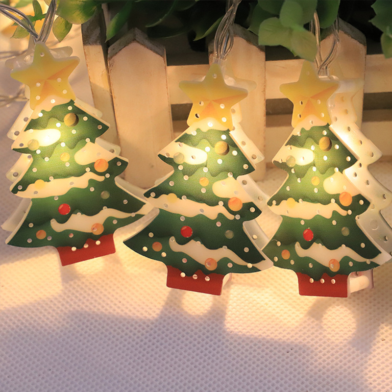 LED cadena de luz de navidad decoración de vacaciones de navidad viejo hombre cadena de luz al aire libre caja de batería muñeco de nieve de navidad cadena de luz de color LED