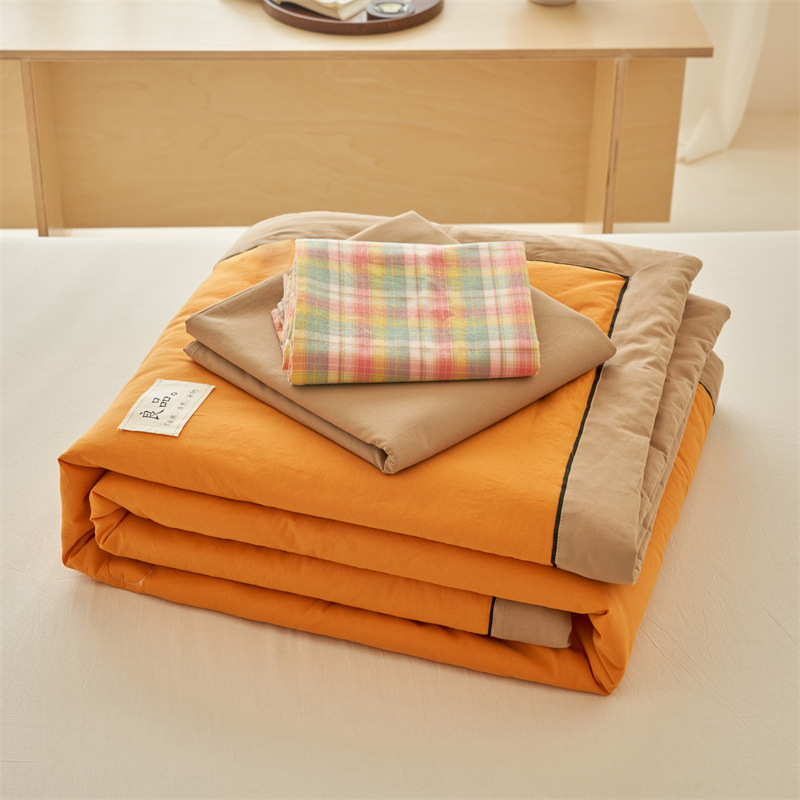 Edredón de aire acondicionado de algodón edredón fresco de verano edredón individual lavable a máquina en verano edredón de verano dormitorio de estudiantes edredón delgado núcleo 3