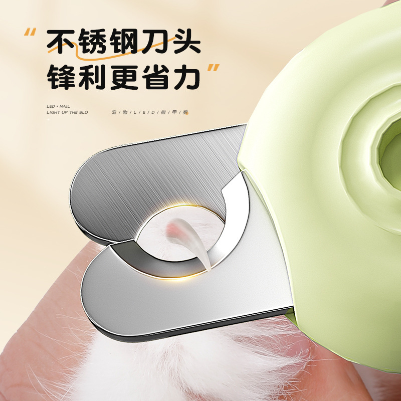 Cortador de uñas para mascotas y pinza de uñas con lámpara