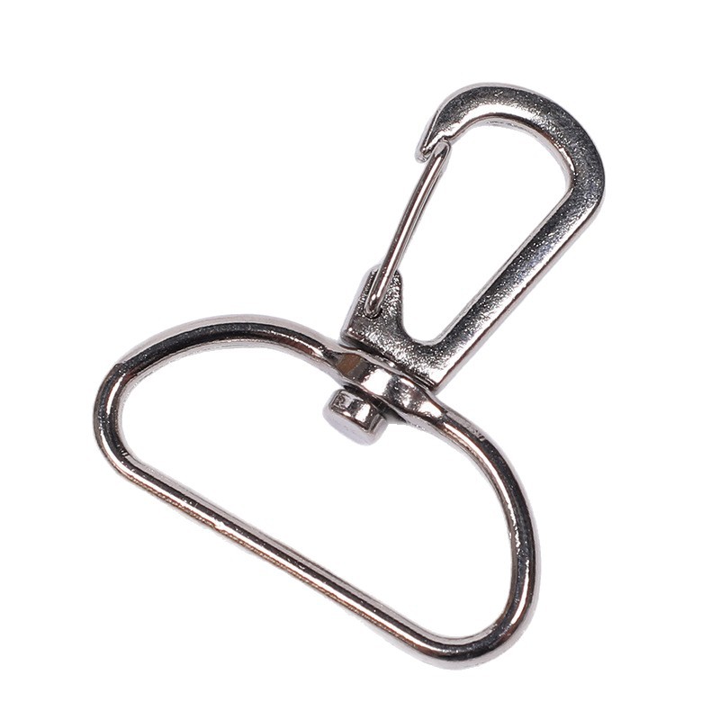 Botón de gancho de tres hilos de resorte metálico para mascotas tracción de cola D botón de langosta joyería maleta accesorios de hardware llavero
