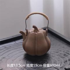 Firewood-fired teapot large lifting beam pumpkin pot Chinese retro warm teapot outdoor camping teapot tea cup