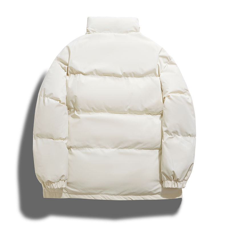 2024 otoño y invierno nuevo color sólido con algodón grueso chaqueta de ropa de algodón con solapa deportiva tendencia de moda de la chaqueta de algodón perezosa image 5