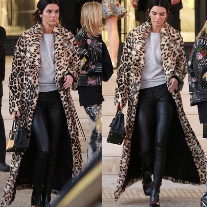 Îmbrăcăminte pentru femei, haină de blană de leopard, haine pentru femei, toamna și iarna, blană groasă și caldă de iepure, plush, haină lungă de blană de mărime mare_voghion.com