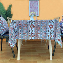 跨境波西米亚民族风棉麻几何桌布长方形民宿客栈茶几盖布桌布批发