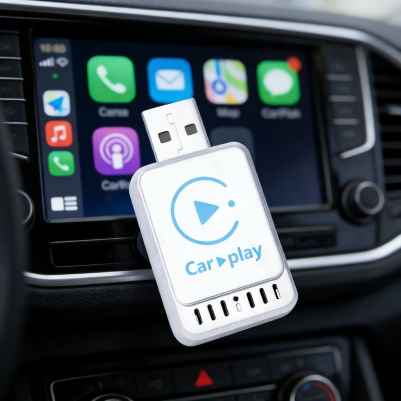 Wireless CarPlay Car 2-in-1 Box Dash Cam Android Auto Screen Mirroring Smart Converter