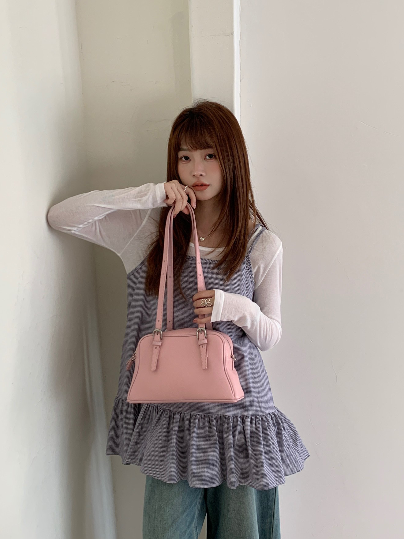 Top Grain Cowhide Bowling Underarm Bag For Women 2026 New Large Capacity Commuter Shoulder Handbag Crossbody Tote - Thumbnail 8