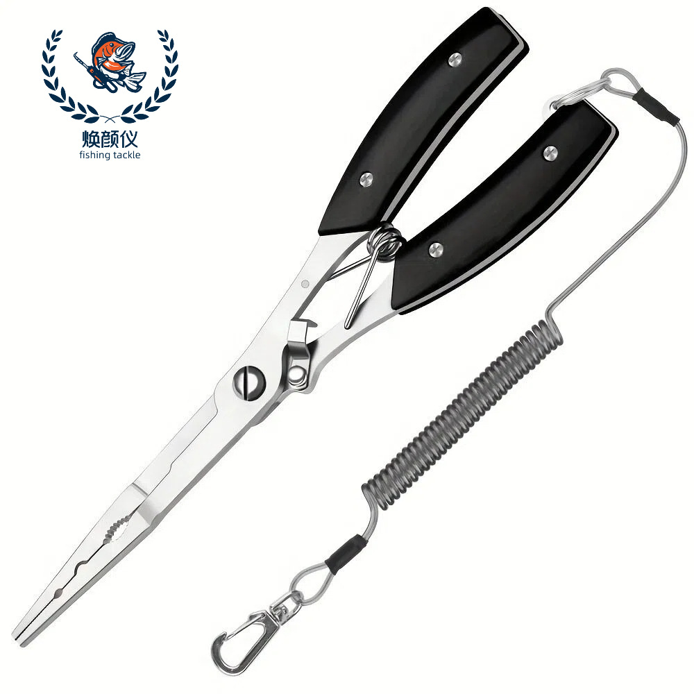 Extended Multifunctional Micro Lure Pliers Portable Fish Control Tool Stainless Steel Cutter Pe Fishing Line Ring Opener Fishing Scissors