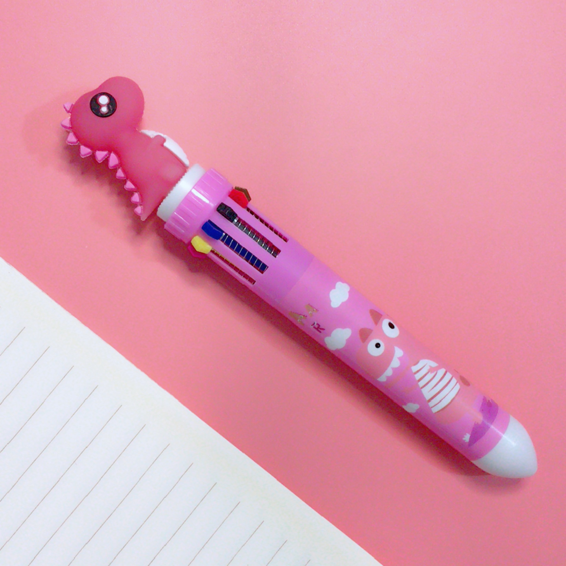 Papelería creativa bolígrafo de diez colores de dibujos animados estudiante color diario pluma chica corazón multicolor prensa bolígrafo al por mayor