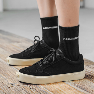 2025 new national tide with live shoes high quality vulcanized board shoes student simple suede men's shoes-X119