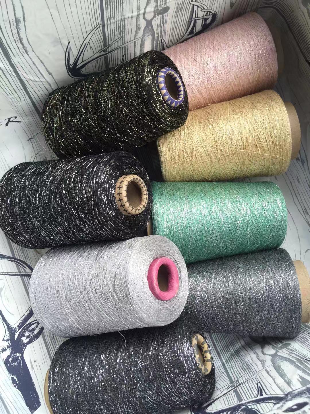 闪丝棉 细支亮丝棉 闪丝亚麻夏季线配线 有骨感不扎 70%棉