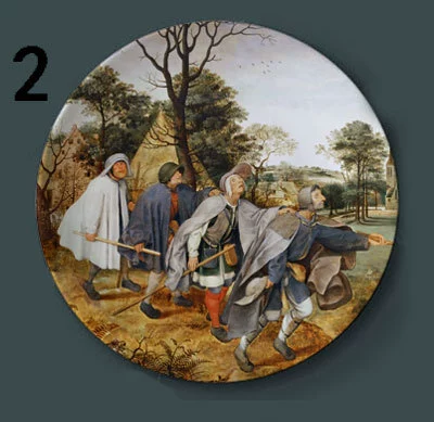 Декоративная тарель с масляной росписью Louvre, европейская настенная керамическая панель, декоративная тарелка для гостиной, для винного шкафа или ТВ-тумбы