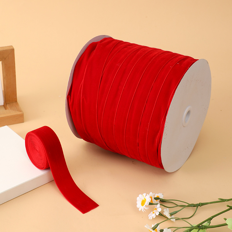 Cinta de terciopelo de 2,5 cm de ancho, cinta de gamuza, zapatos, sombreros, lazo, accesorios de ropa, accesorios de bricolaje, cinta de lana