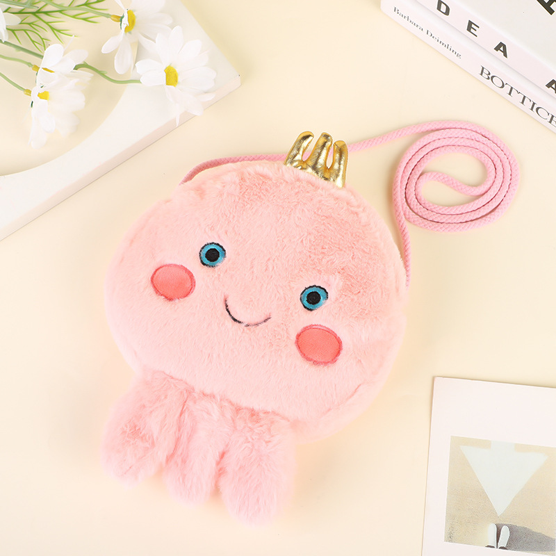 Bolso crossbody C85-pequeño pulpo rosa