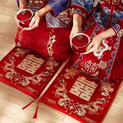 結婚式のひざまずきマット、お茶を捧げるためのマット、花嫁の挨拶マット、乾杯マット、頭を垂らすマット、赤い結婚式のマット、結婚式用品のペア