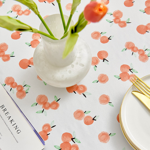 pvc tablecloth waterproof and oil-proof wash-free ins style internet celebrity desktop dining table cloth round round table mat fresh pastoral