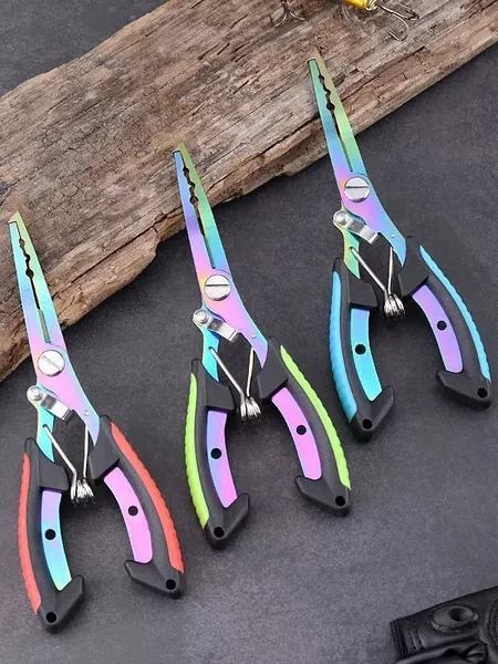 Stainless Steel Fishing Line Scissors, Hook Opening Ring Lure Pliers, Fishing Line Scissors, Fishing Scissors, Pe Fishing Line Scissors, Fishing Tools, Lure Pliers
