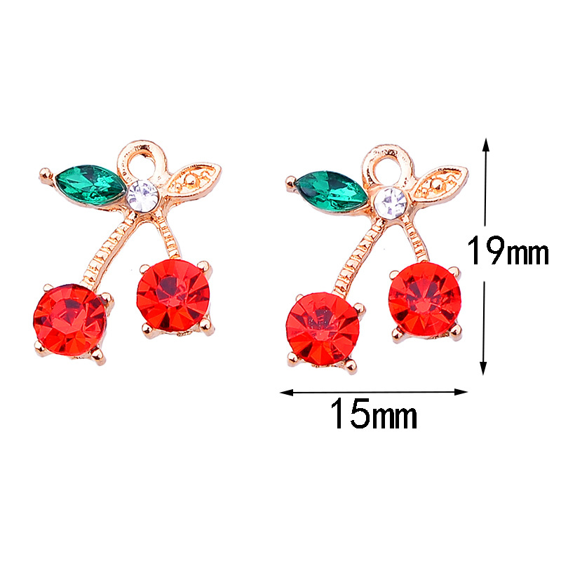Pendant Jewelry Making Type 20 PCS/Package 15 * 19mm Alloy Zircon Cherry Polished Pendant