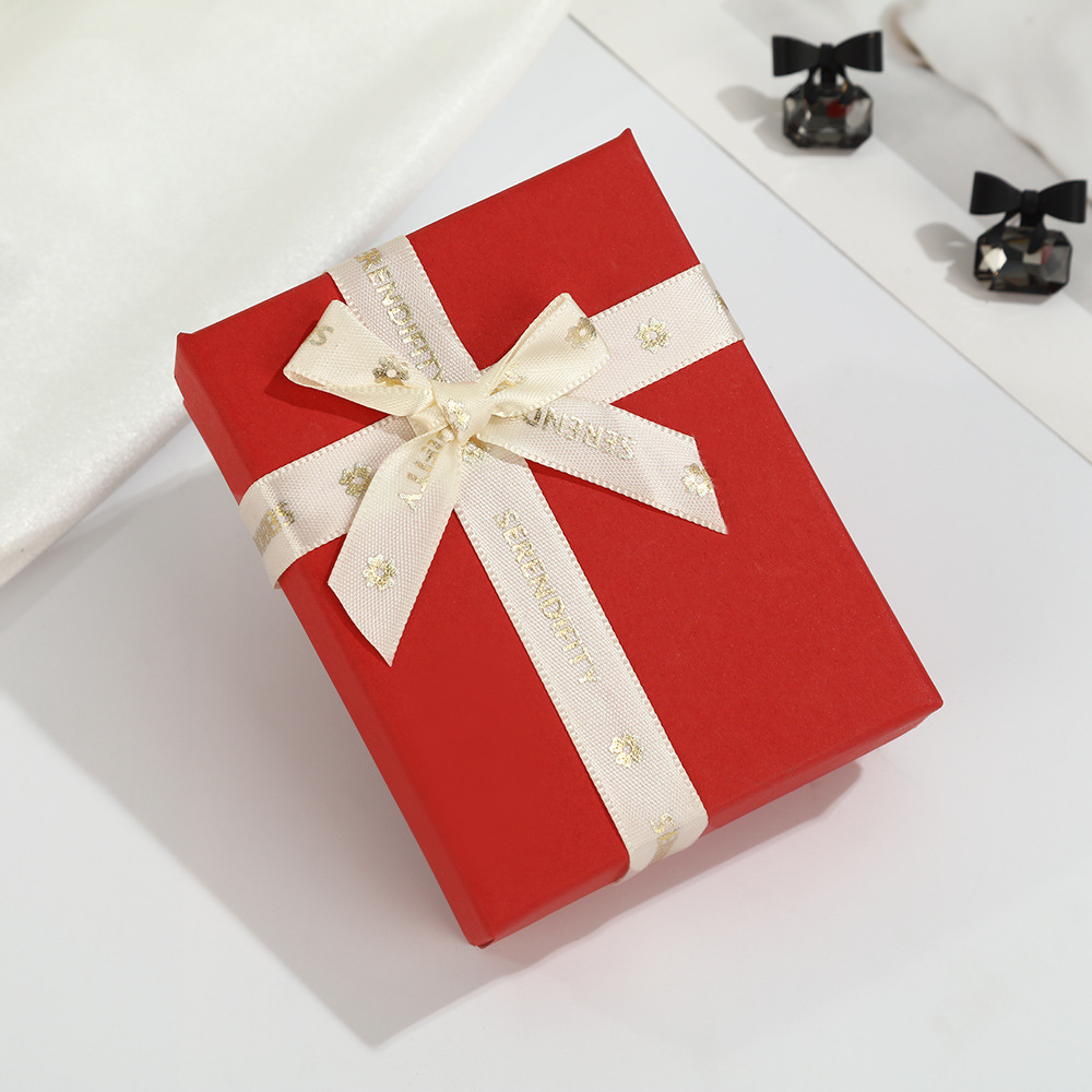 Caja de joyería de arco de moda coreana simple caja de embalaje de regalo de alta calidad caja de almacenamiento de collar de pendientes de anillo