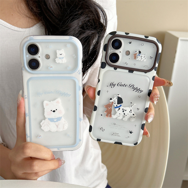 Cute and Adorable Spotted Dog Phone Case Suitable for iPhone 18 Pro Max, Apple 17/16/15, New Model for Women Cute and Adorable Spotted Dog Phone Case Suitable for iPhone 18 Pro Max, Apple 17/16/15, New Model for Women