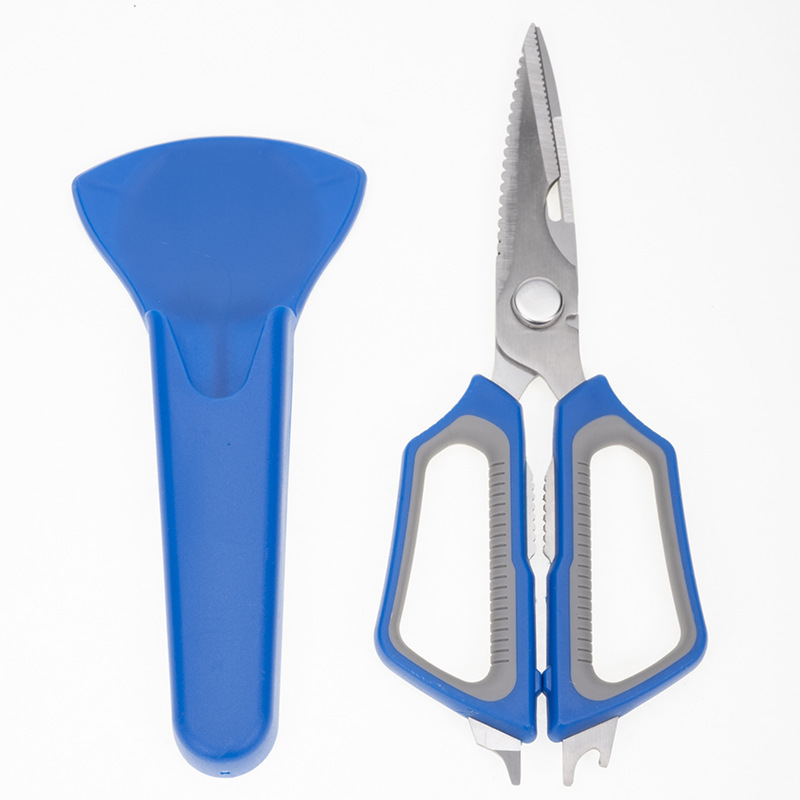 Acero inoxidable de succión magnética tijeras de refrigerador correa de tijeras cubierta de tijeras de alimentos tijeras de hueso de pollo tijeras de hueso de pescado tijeras de barbacoa desmontables