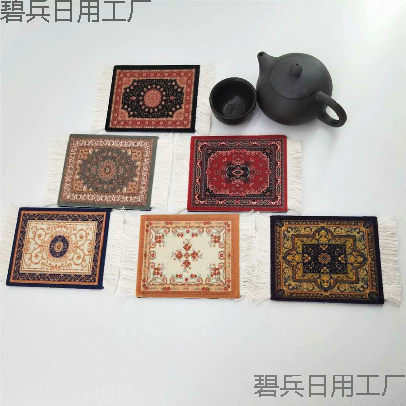 70YF Dunhuang Zaoying Tea Cup Cup Pave Могао Пещеры персидские турецкие особенности ретро арт-коврик Синьцзянский кукольный домик